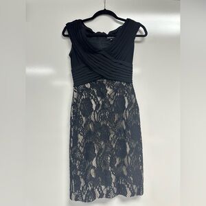 Adrianna Papell (Petite) | Black Lace Cocktail Dress